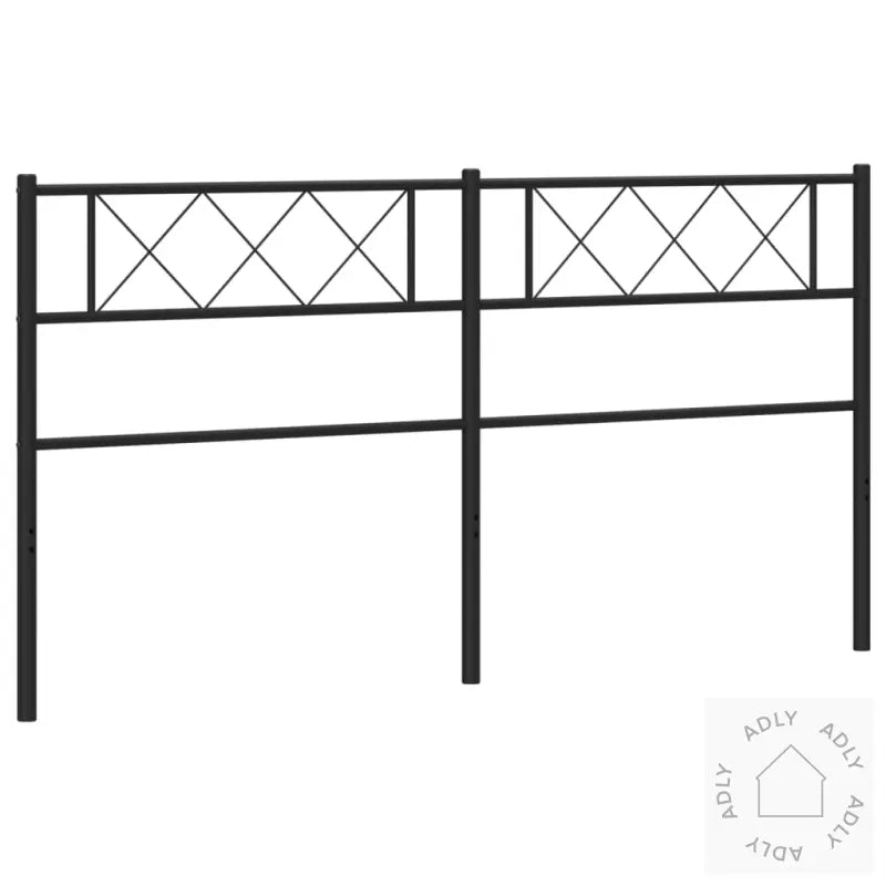 Sengegavl I Metall Svart 160 Cm