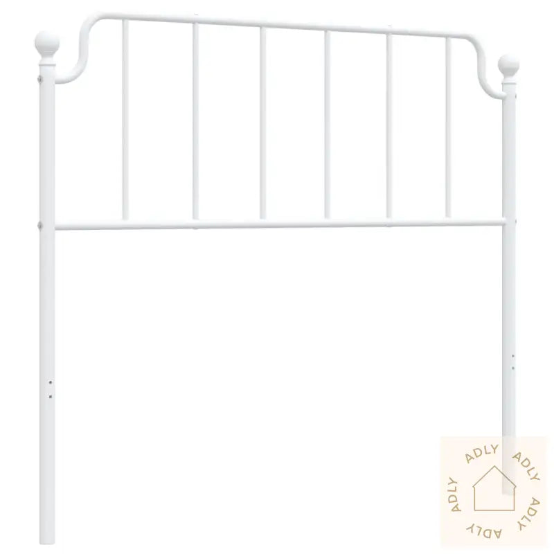 Sengegavl I Metall Hvit 107 Cm