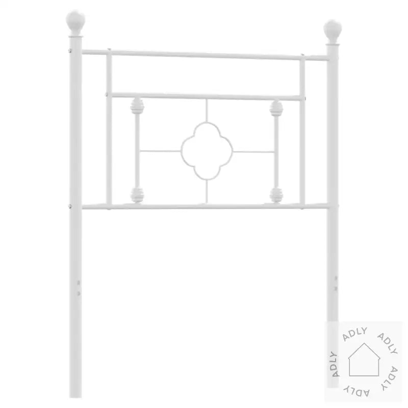Sengegavl I Metall Hvit 75 Cm