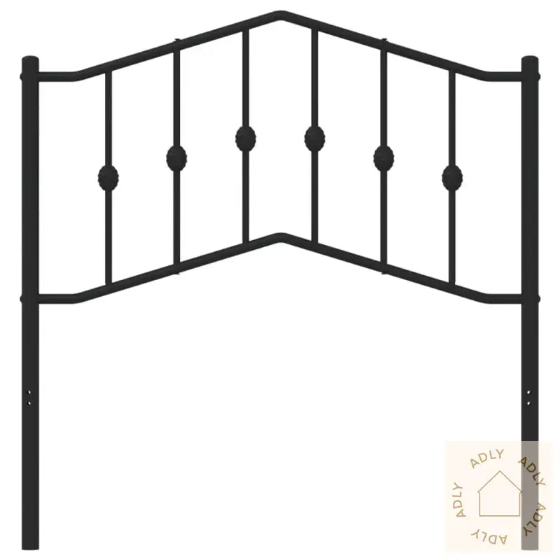 Sengegavl I Metall Svart 90 Cm