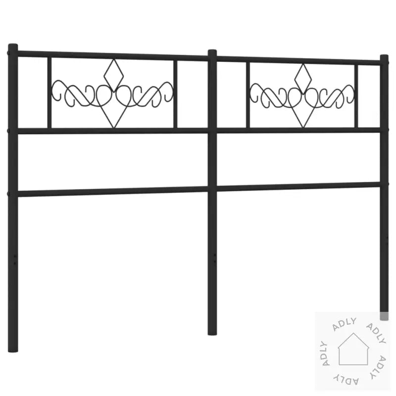 Sengegavl I Metall Svart 140 Cm