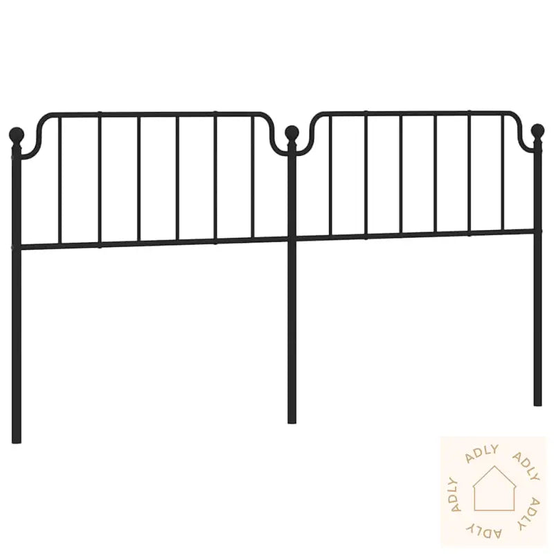 Sengegavl I Metall Svart 193 Cm