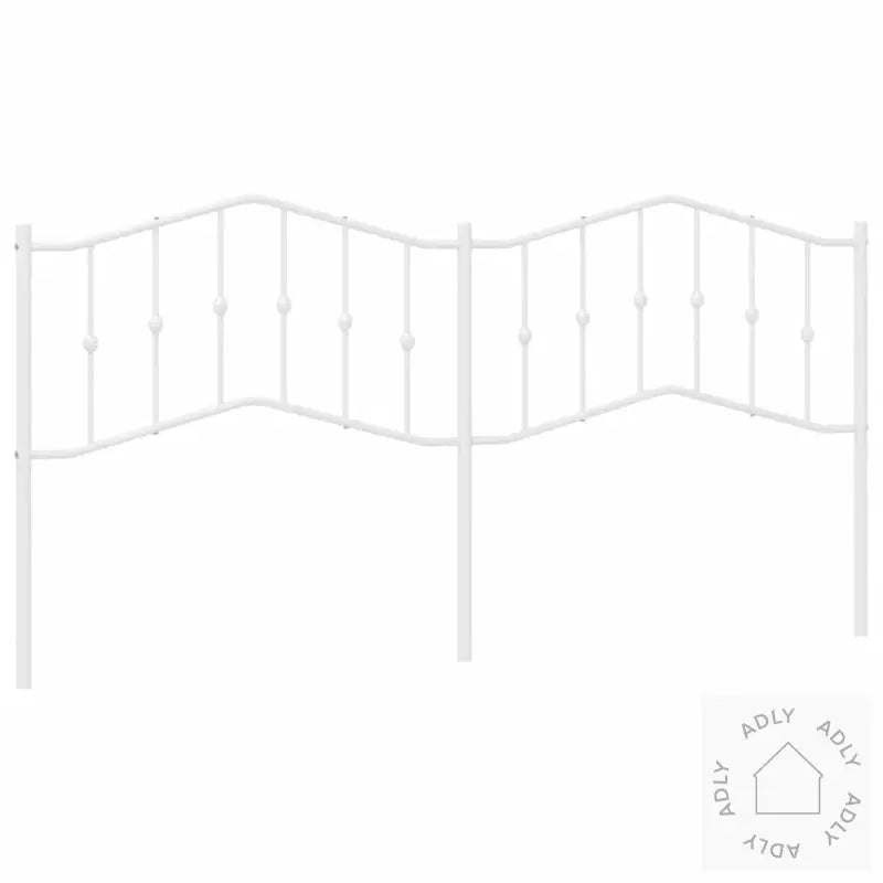 Sengegavl I Metall Hvit 193 Cm