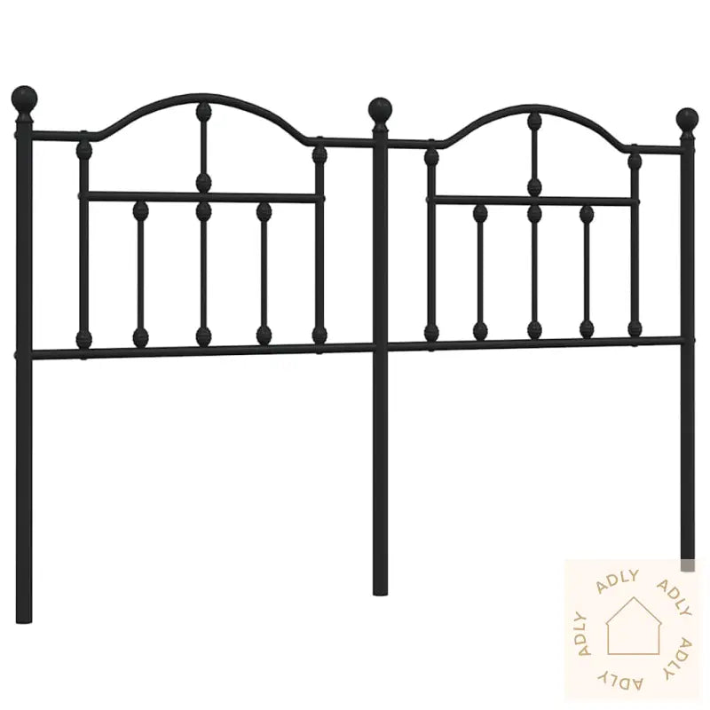 Sengegavl I Metall Svart 135 Cm