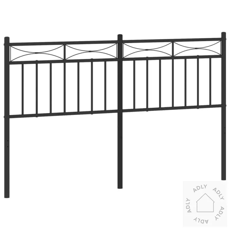 Sengegavl I Metall Svart 140 Cm
