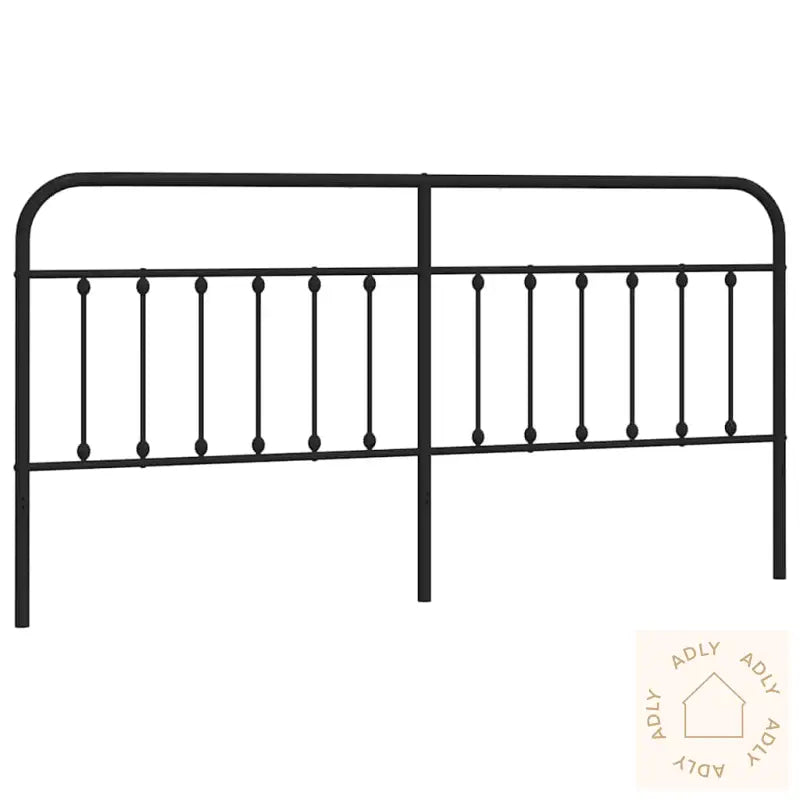 Sengegavl I Metall Svart 193 Cm