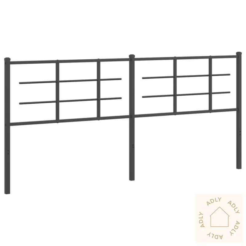 Sengegavl I Metall Svart 200 Cm