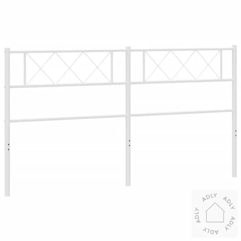 Sengegavl I Metall Hvit 160 Cm