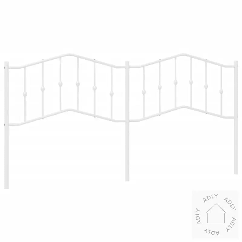 Sengegavl I Metall Hvit 200 Cm