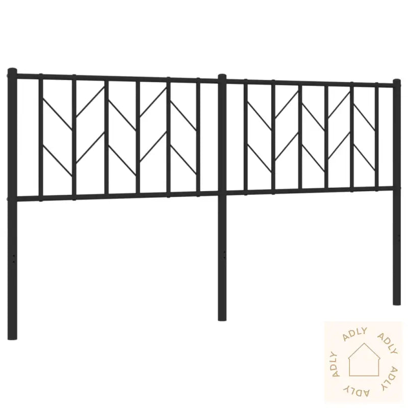 Sengegavl I Metall Svart 160 Cm