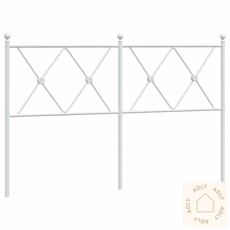 Sengegavl I Metall Hvit 140 Cm