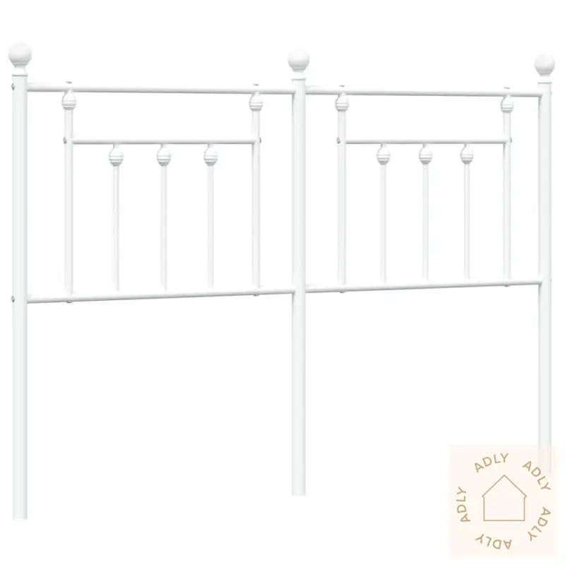 Sengegavl I Metall Hvit 150 Cm