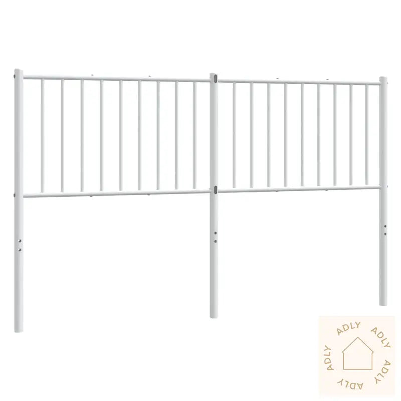 Sengegavl I Metall Hvit 150 Cm
