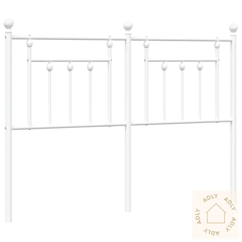 Sengegavl I Metall Hvit 140 Cm