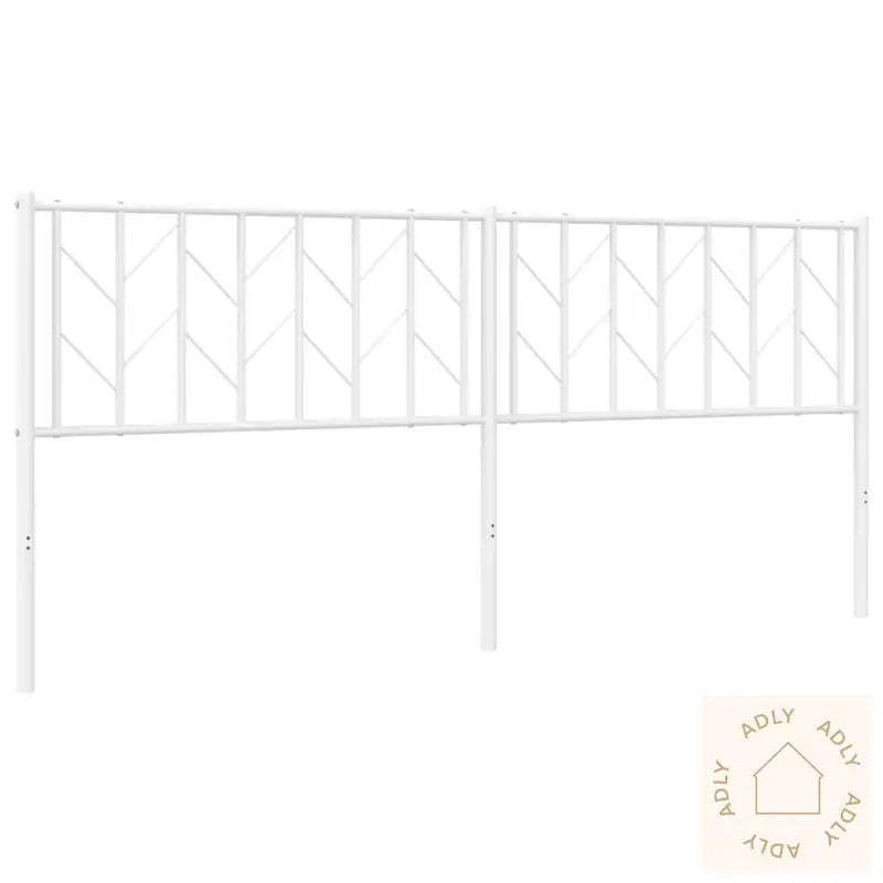 Sengegavl I Metall Hvit 193 Cm