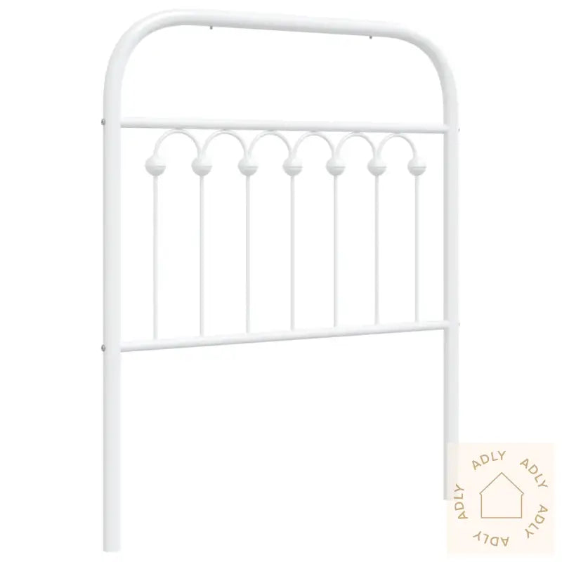 Sengegavl I Metall Hvit 80 Cm