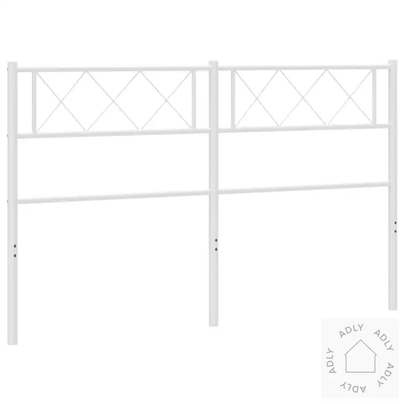 Sengegavl I Metall Hvit 120 Cm