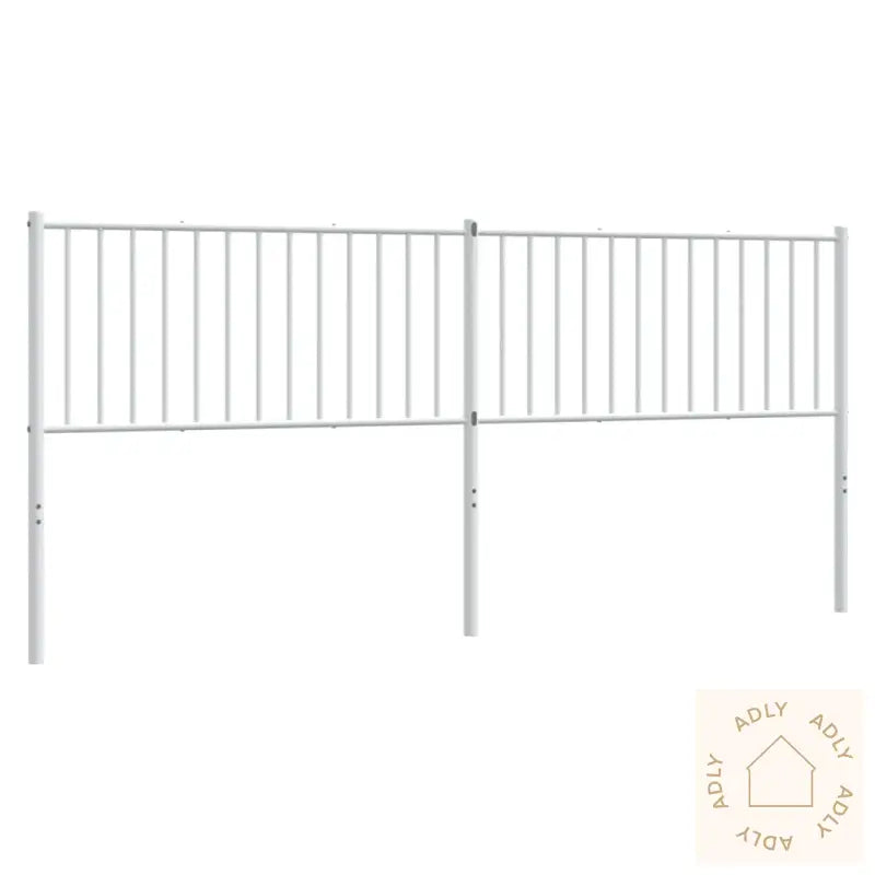 Sengegavl I Metall Hvit 200 Cm