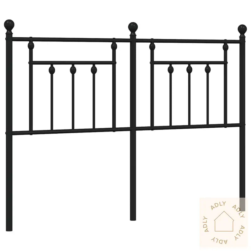 Sengegavl I Metall Svart 150 Cm