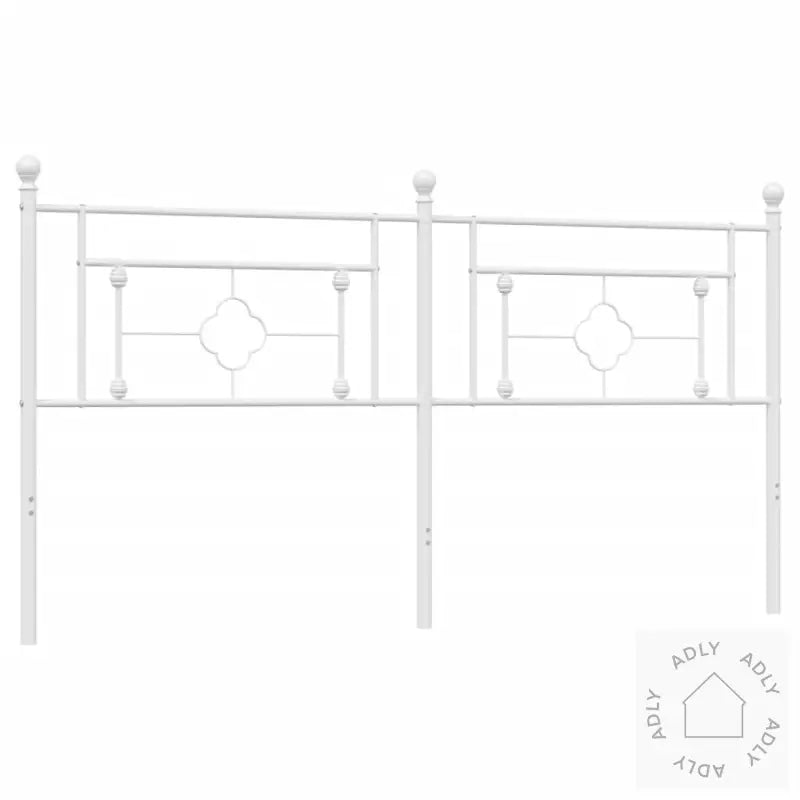 Sengegavl I Metall Hvit 180 Cm