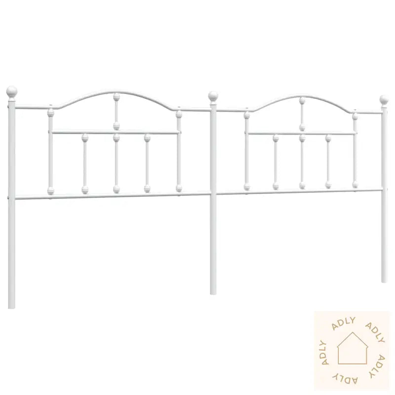 Sengegavl I Metall Hvit 193 Cm