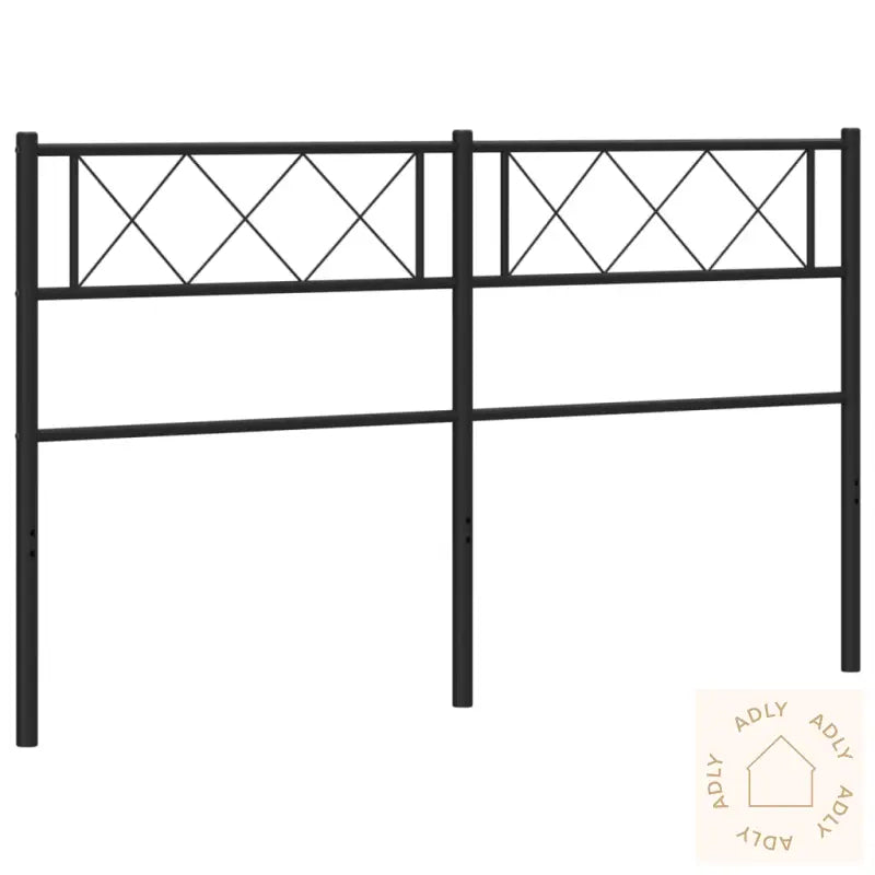 Sengegavl I Metall Svart 150 Cm