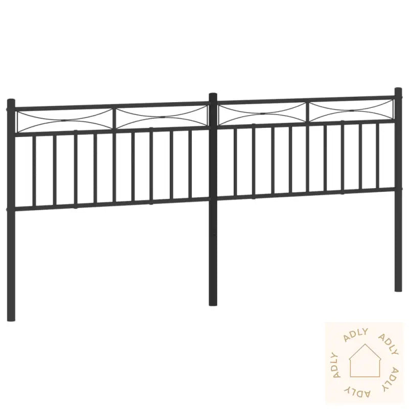 Sengegavl I Metall Svart 200 Cm