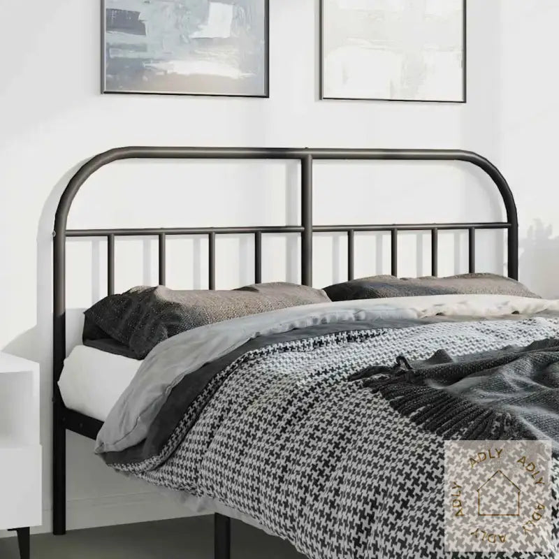 Sengegavl I Metall Svart 150 Cm