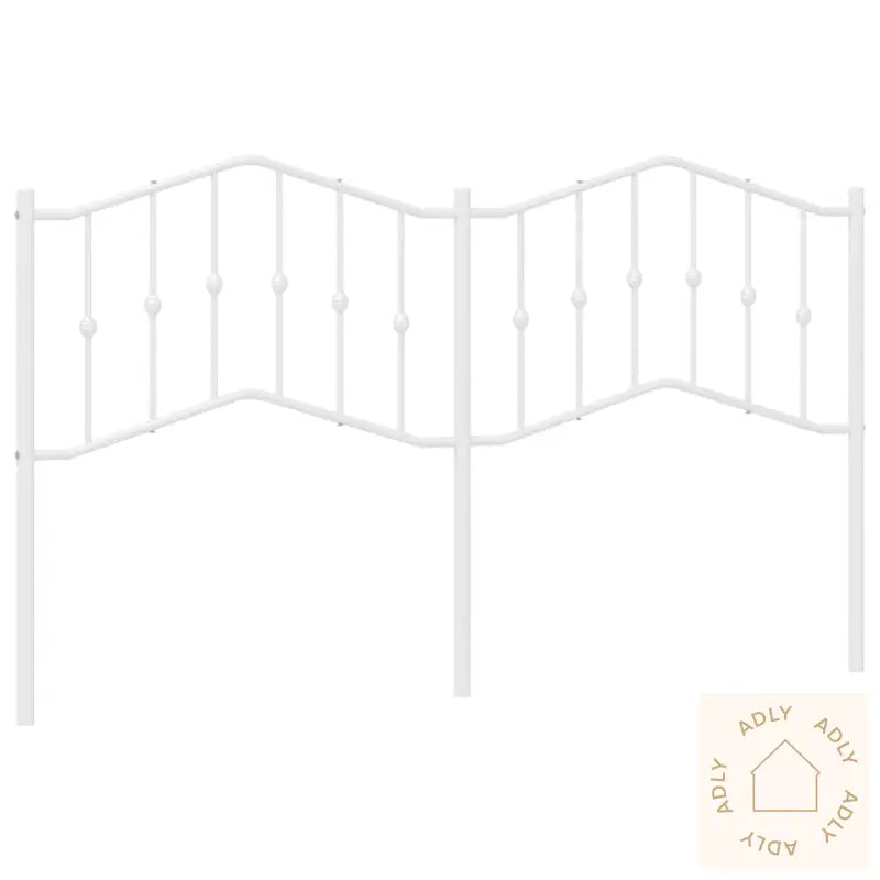 Sengegavl I Metall Hvit 180 Cm