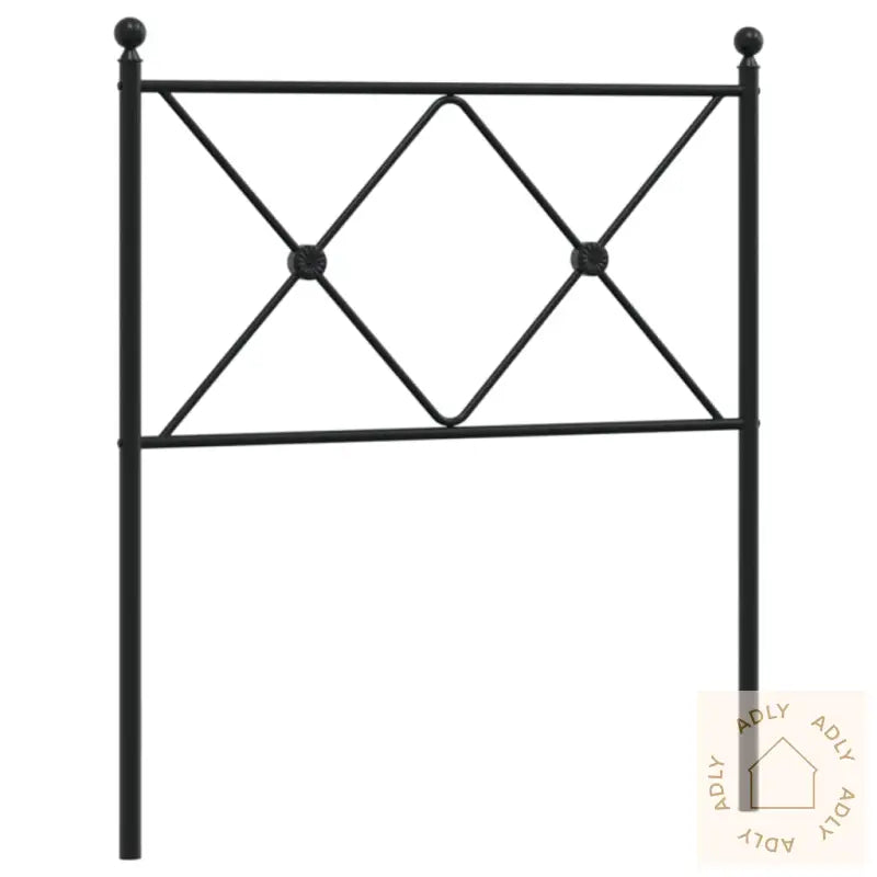 Sengegavl I Metall Svart 80 Cm