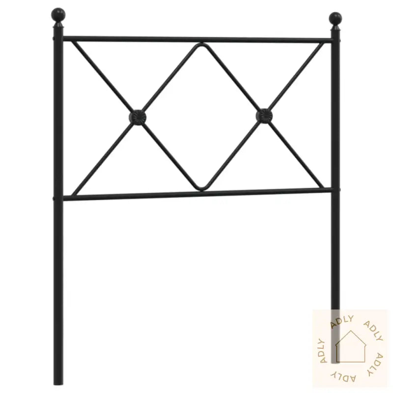 Sengegavl I Metall Svart 75 Cm
