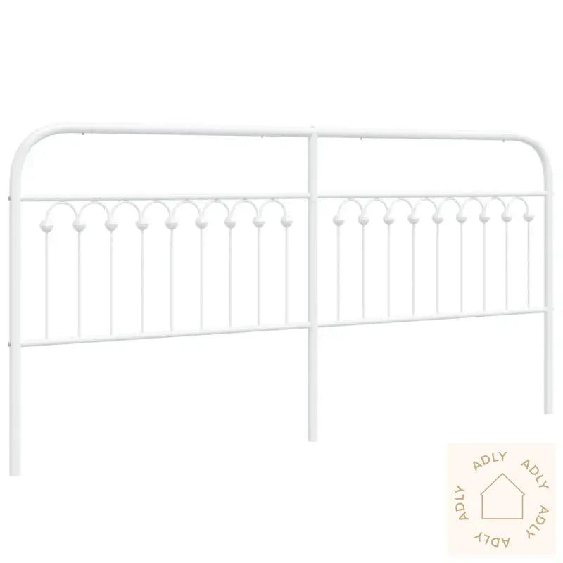 Sengegavl I Metall Hvit 193 Cm