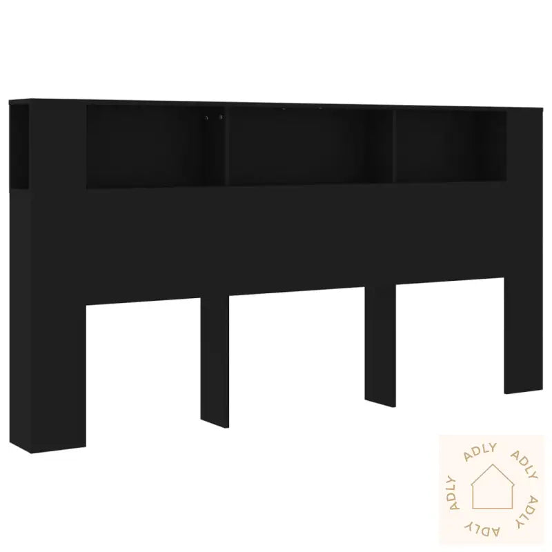 Sengegavlskap Svart 200X18,5X104,5 Cm
