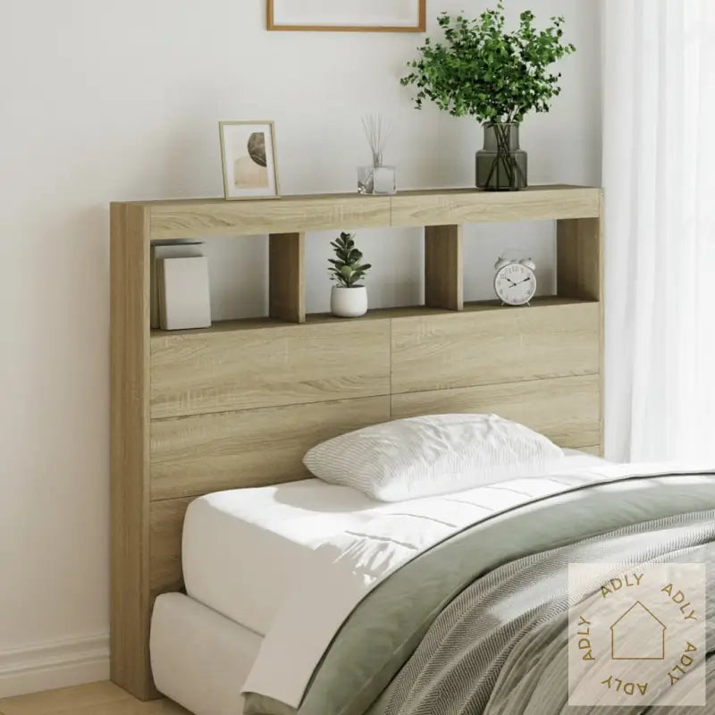 Hodegavl Skap Med Led Sonoma Eik 120X17X102 Cm