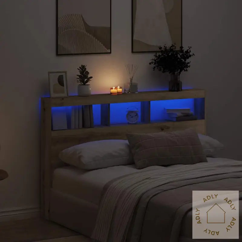 Hodegavl Skap Med Led Artisan Eik 160X17X102 Cm