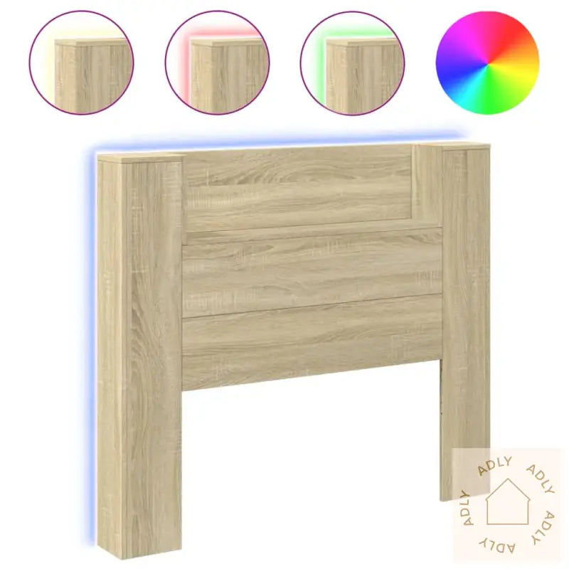 Hodegavl Skap Med Led Sonoma Eik 120X16,5X103,5 Cm