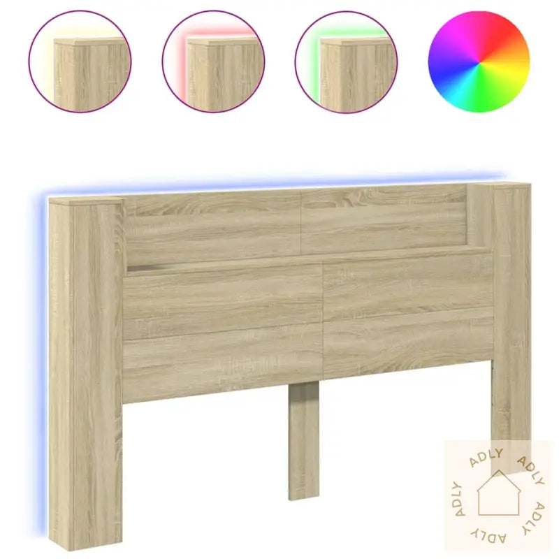 Hodegavl Skap Med Led Sonoma Eik 180X16,5X103,5 Cm