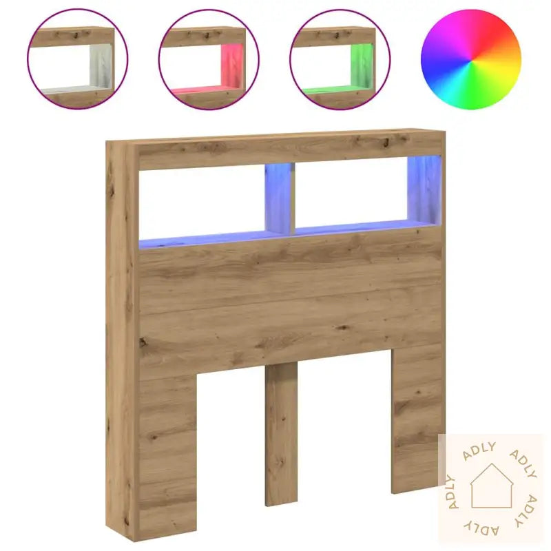 Hodegavl Skap Med Led Artisan Eik 100X17X102 Cm