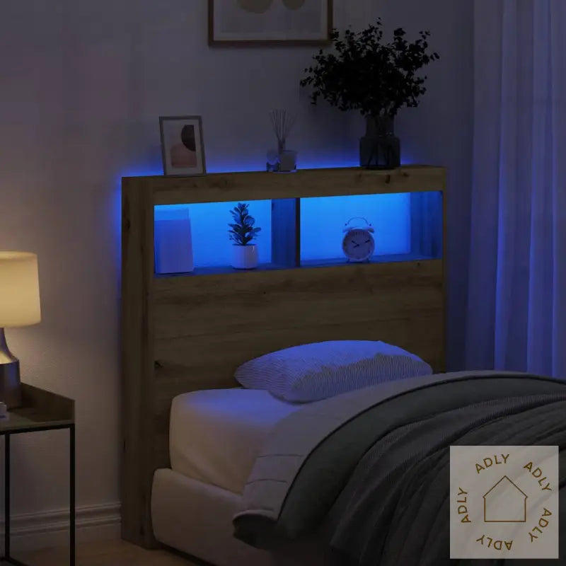 Hodegavl Skap Med Led Artisan Eik 100X17X102 Cm