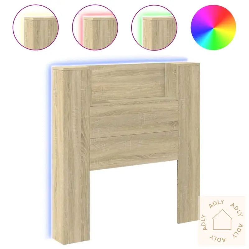 Hodegavl Skap Med Led Sonoma Eik 100X16,5X103,5 Cm