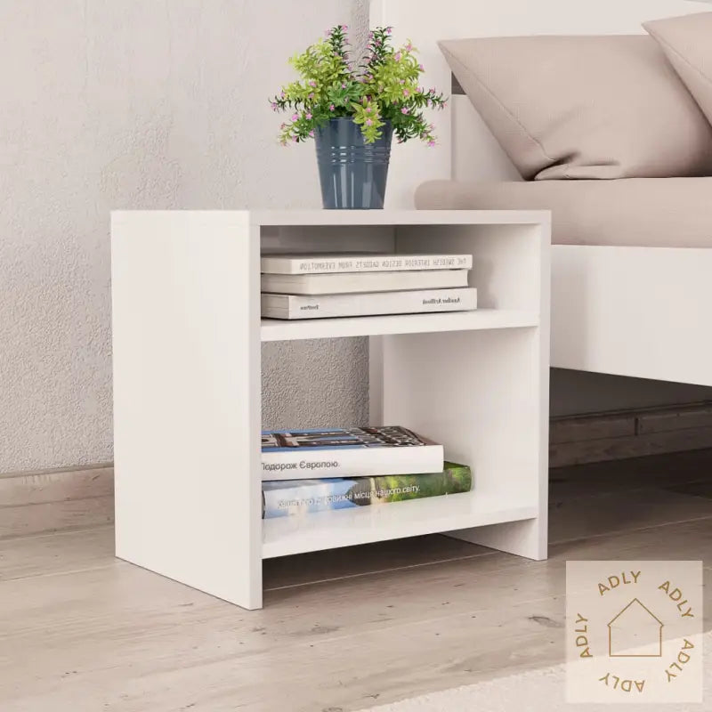 Nattbord 2 Stk Hvit 40X30X40 Cm Konstruert Tre