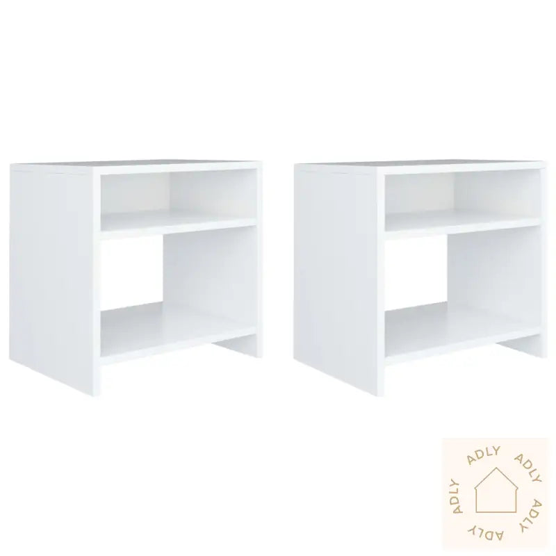 Nattbord 2 Stk Hvit 40X30X40 Cm Konstruert Tre