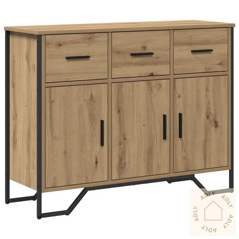 Sideboard Artisan Oak 97X32,5X74,5 Cm Konstruert Tre