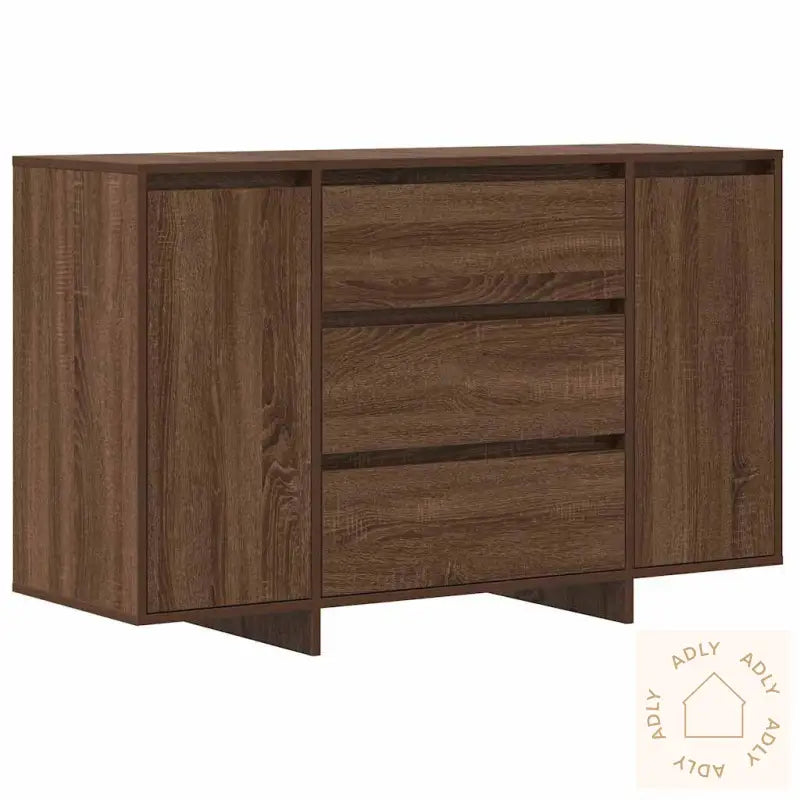Sideboard Brun Eik 120X41X75 Cm Konstruert Tre