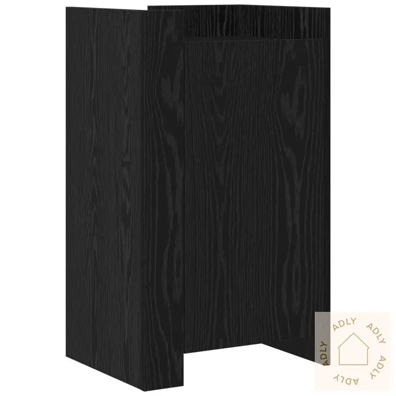 Sideboard Svart Eik 45X35X75 Cm Konstruert Tre