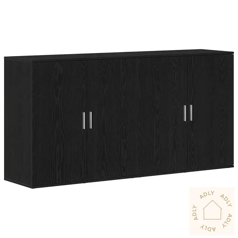 Sideboards 2 Stk Svart Eik 79X38X80 Cm Konstruert Tre