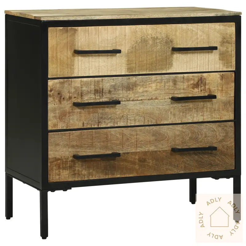 Sideboard 70X35X70 Cm Solid Rough Wood Mango