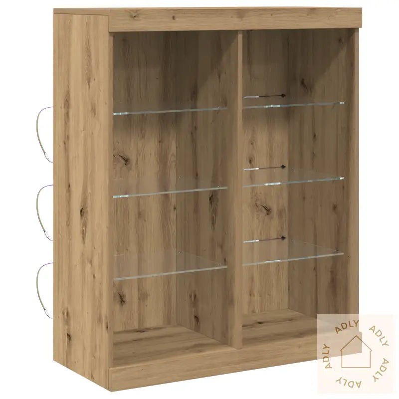 Sideboard Med Led Lys Artisan Eik 41X37X100 Cm