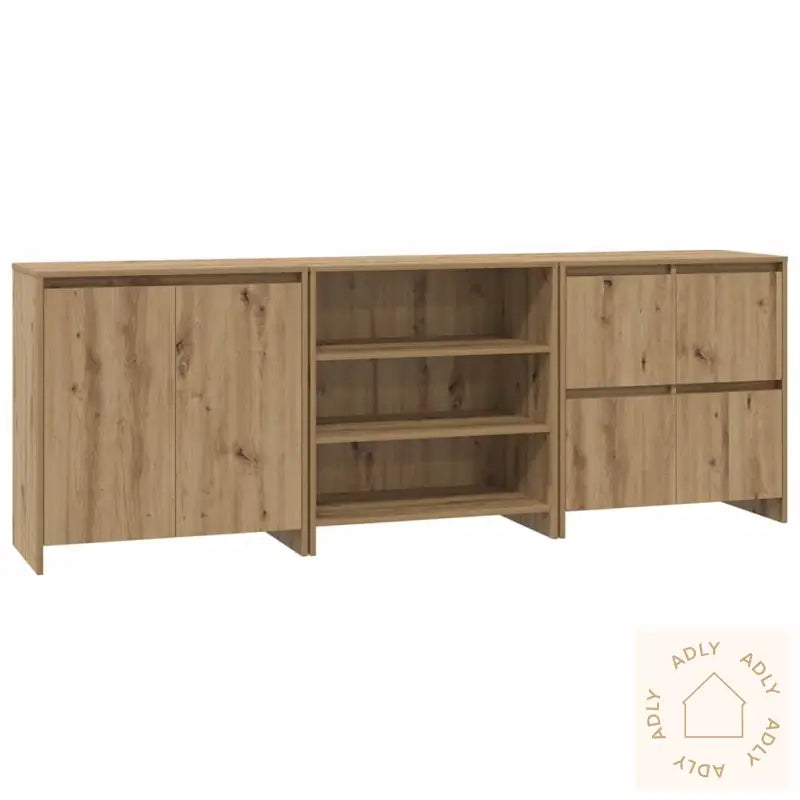 Skap Med Hylle Annet 3 Pcs Artisan Eik 70 X 41 X 75 Cm Konstruert Tre