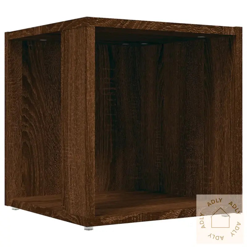 Sidebord Brun Eik 33X33X34,5 Cm Konstruert Tre